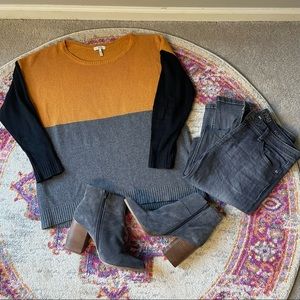 Joie Colorblock Sweater SZ M